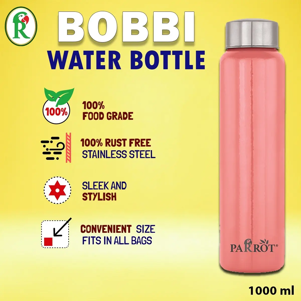 Lago & Bobbi Stainless Steel Water Bottles – Leak-Proof, Safe & Stylish ...